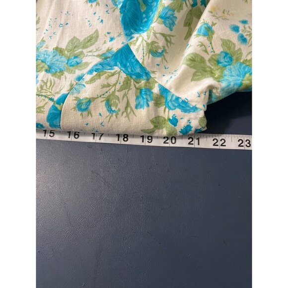 Linen Blend‎ Floral Jacket / Blazer Large Dnim & Co Lined Beach Lagenlook Lagom - Picture 5 of 10